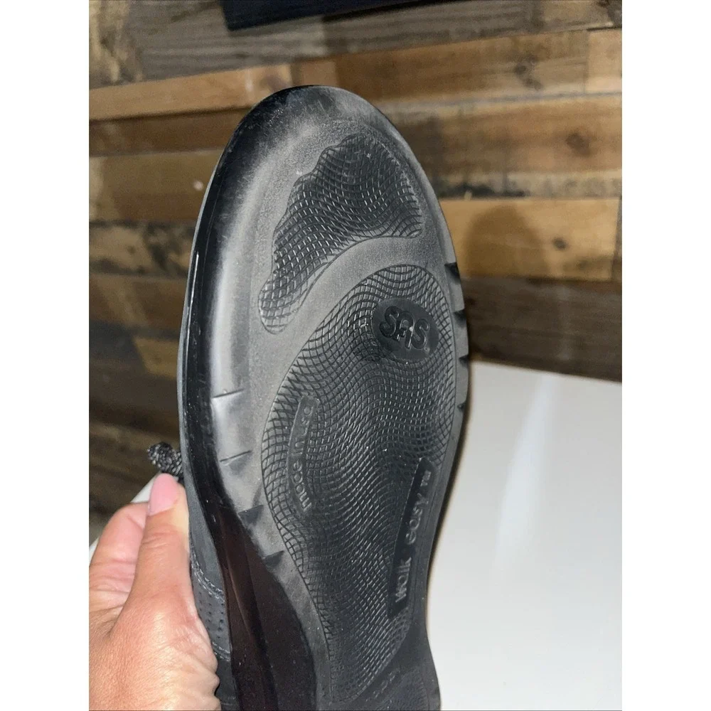 SAS Walk Easy Nero Black Nubuck Suede Walking Shoes - Womens Size US 9.5 M